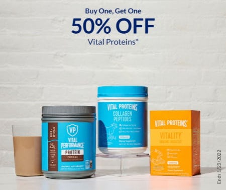 BOGO 50% Off Vital Proteins from The Vitamin Shoppe