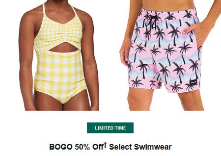 BOGO 50% Off Select Swimwear