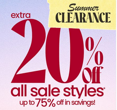 Extra 20% Off All Sale Styles