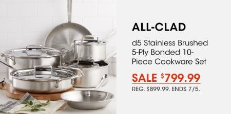 All-Clad Sale $799.99 from Bloomingdale's Home Furnishings