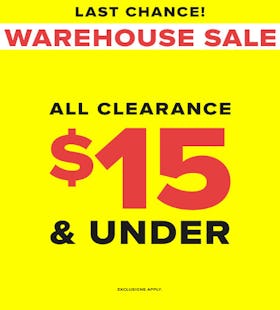 All Clearance $15 and Under