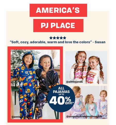 All Pajamas Up to 40% Off