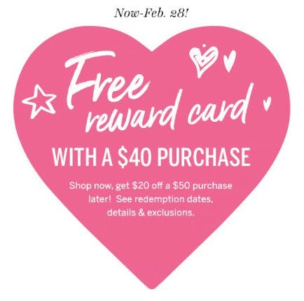 Free $20 Reward Card With a $40 Purchase from Victoria's Secret