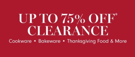Up to 75% Off Clearance from Williams-Sonoma