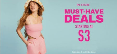 Must-Have Deals Starting at $3 from Forever 21
