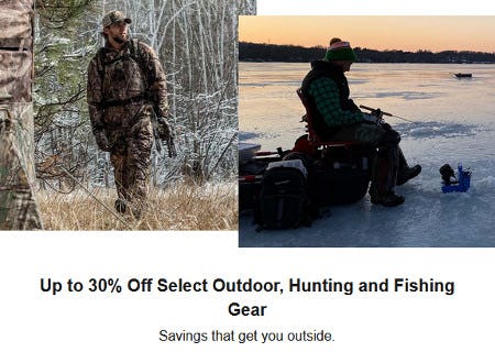 Up to 30% Off Select Outdoor, Hunting and Fishing Gear from Dicks Sporting Goods