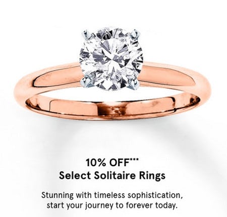 10% Off Select Solitaire Rings from Kay Jewelers