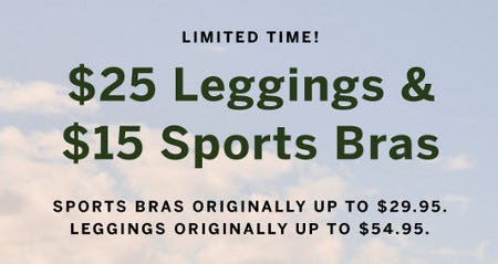 $25 Leggings and $15 Sports Bras from Victoria's Secret