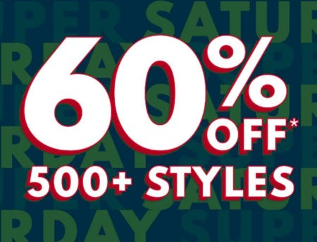 60% Off 500+ Sytles