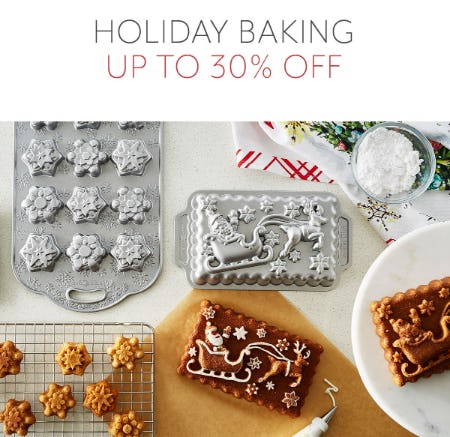 Holiday Baking Up to 30% Off from Sur La Table