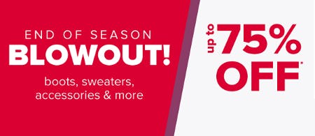 End of Season Blowout: Up to 75% Off from Belk