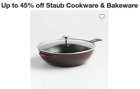 Up to 45% Off Staub Cookware & Bakeware from Crate & Barrel