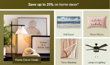 Save Up to 25% on Home Decor from Target                                  