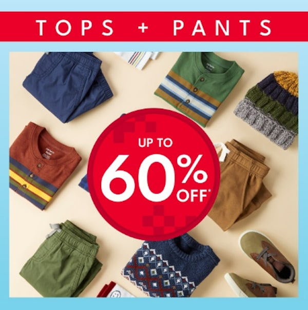 Tops + Pants Up to 60% Off