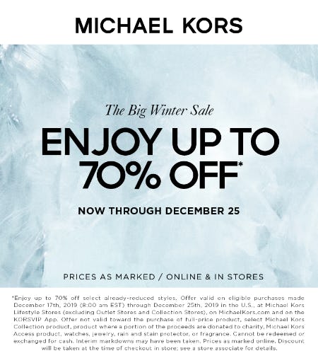 michael kors winter sale