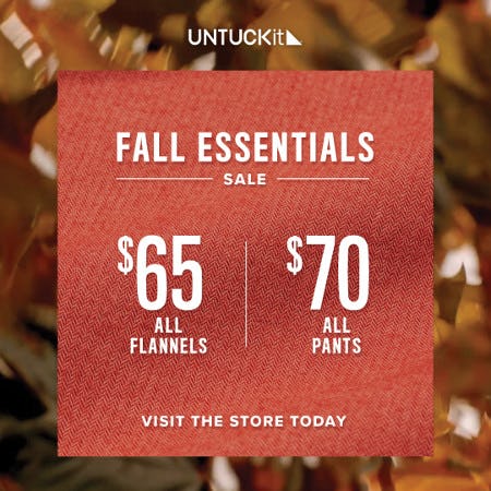 Fall Essential Sale [9/21-9/24] from UNTUCKit