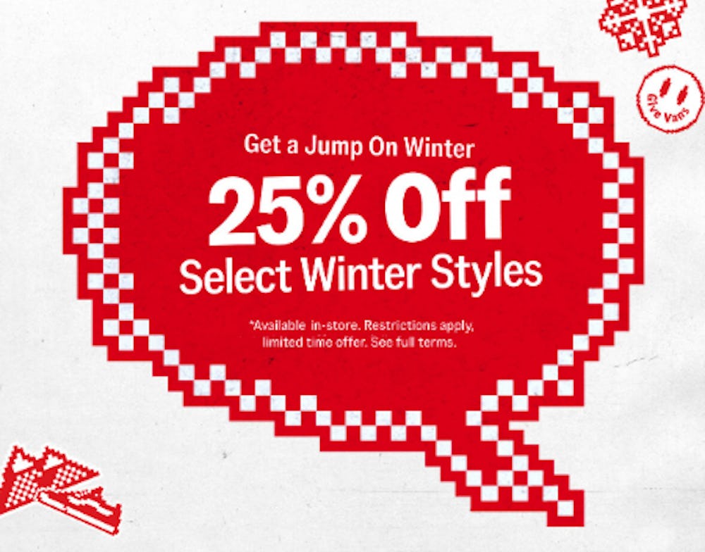 25% Off Select Winter Styles