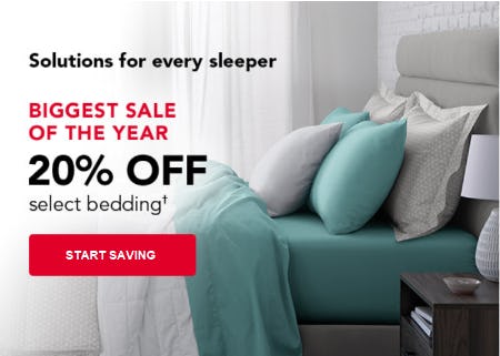 20% Off Select Bedding from Sleep Number