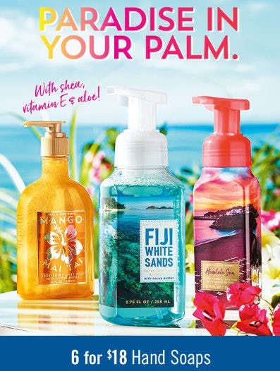 6 for $18 Hand Soaps from Bath & Body Works