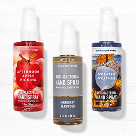 Hand Sanitizer Sprays $2.95 from Bath & Body Works
