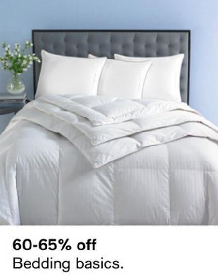 60-65% Off Bedding Basics