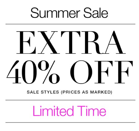 Extra 40% Off  Summer Sale from Everything But Water