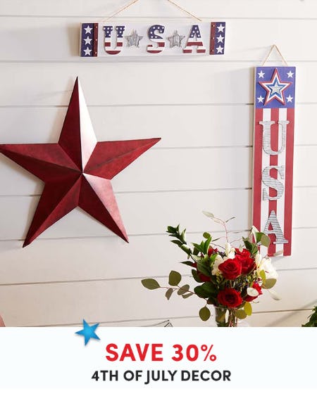 30% Off 4th of July Decor from Cost Plus World Market