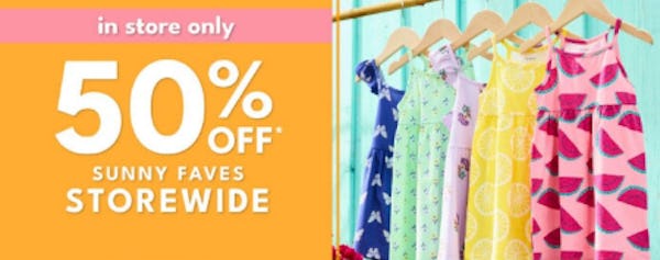 50% Off Sunny Faves Storewide