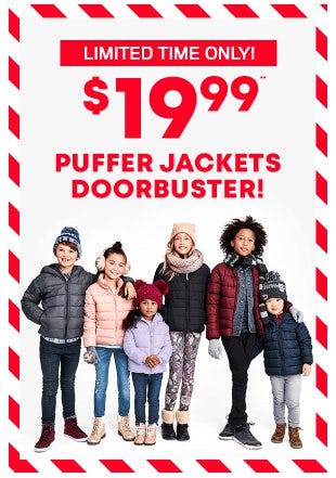 $19.99 Puffer Jackets Doorbuster from The Children's Place