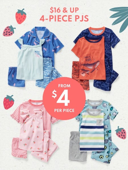 $16 & Up 4-Piece PJs from Carter's