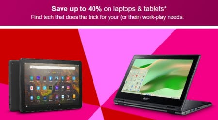 Save Up to 40% on Laptops & Tablets from Target