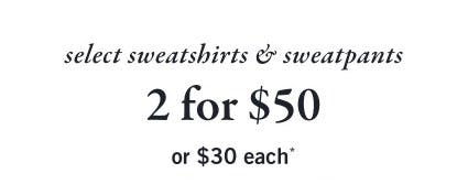 Select Sweatshirts & Sweatpants 2 for $50 from Abercrombie Kids