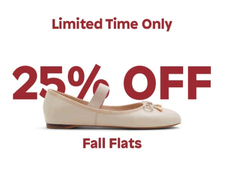 25% Off Fall Flats from ALDO