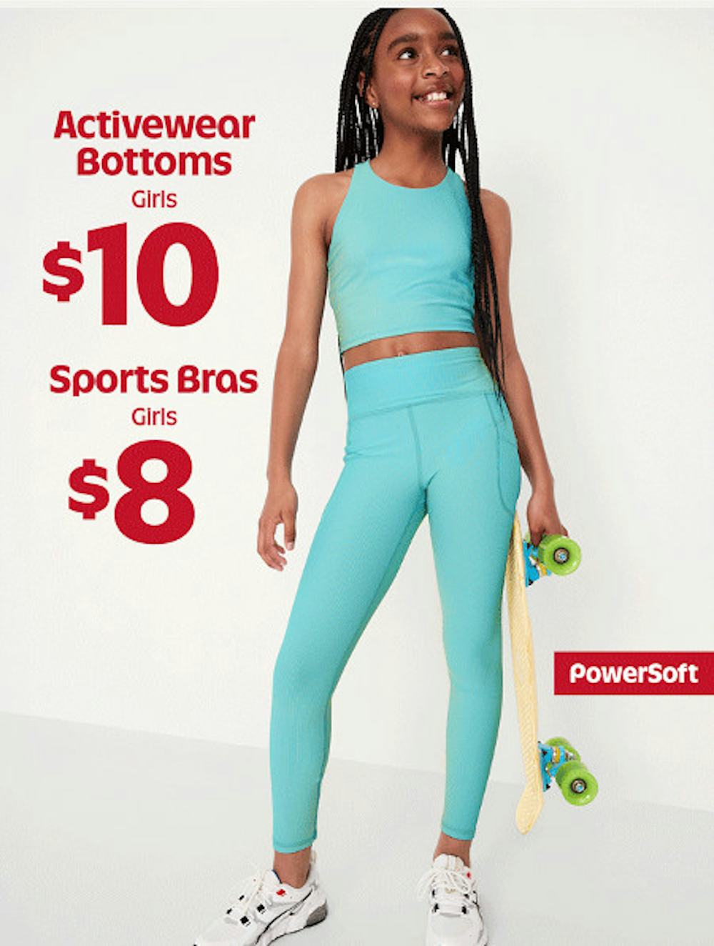 $10 Activewear Bottoms and $8 Sports Bra for Girls