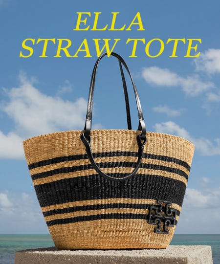 Ella in Hand-Woven Straw from Tory Burch