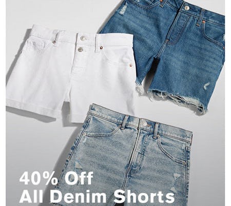 40% Off All Denim Shorts