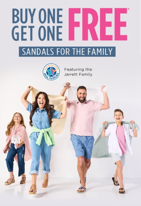 Buy One, Get One Free Sandals for the Family from Rack Room Shoes                         
