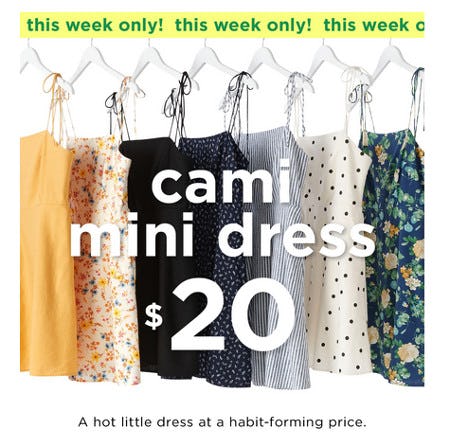 $20 Cami Mini Dress from Old Navy