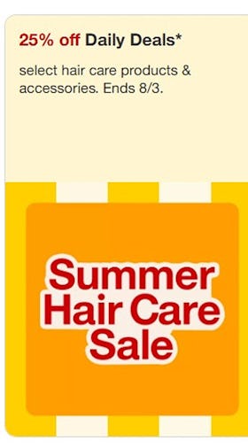 25% Off Summer Hair Care Sale