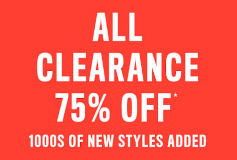 All Clearance 75% Off