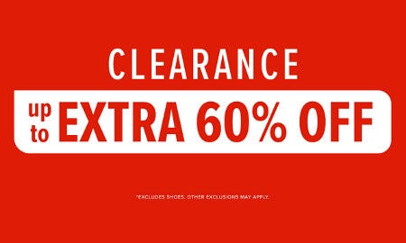 Up to Extra 60% Off Clearance