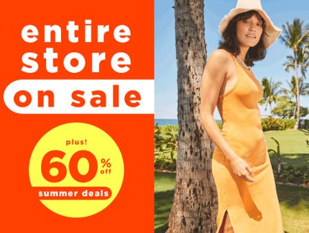 Entire Store On Sale Plus 60% Off Summer Deals