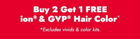 Buy 2 Get 1 Free Select Ion Color & GVP Color from Sally Beauty Supply