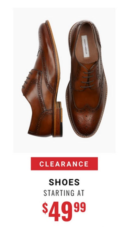 Clearance Shoes Starting at $49.99 from Men's Wearhouse