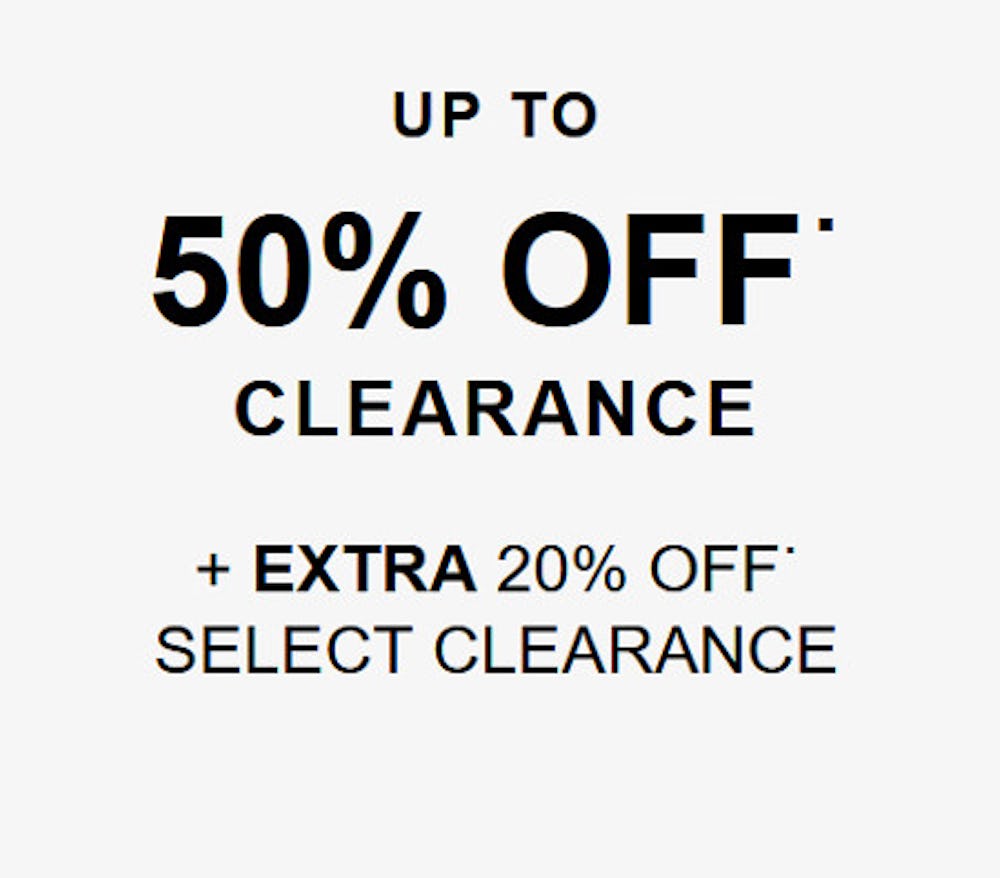 Up to 50% off Clearance
