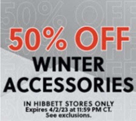 50% Off Winter Accessories from Hibbett Sports