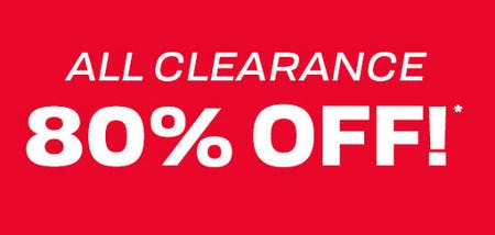 80% Off All Clearance