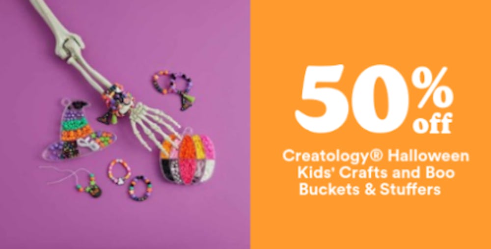 50% Off Creatology Halloween Kids' Crafts and Boo Buckets & Stuffers