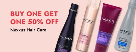 BOGO 50% Off Nexxus Hair Care