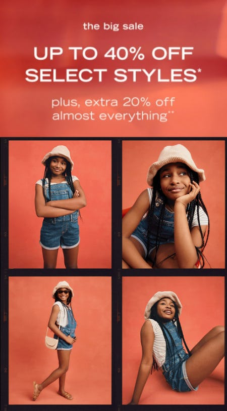 Up to 40% Off Select Styles from Abercrombie Kids